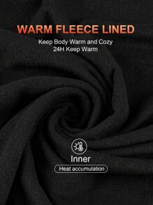 2PCS/SET Men's Warm Underwear Top Long Sleeve Warm Lightweight Backing Round Neck Solid Color Shirts