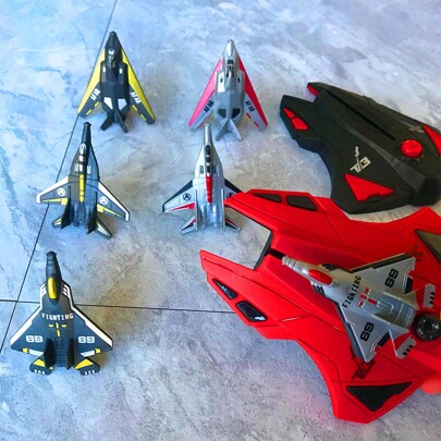 Kids Fighter Plane Launcher Toy - Manual Flight Plane Shooter, Outdoor Fun And Perfect Choice For Easter/New Year/Birthday Gift