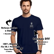 Unisex Comfortable Cotton Printed T-Shirt Enjoy I Decided Front Back - 藍色 - 查看 2