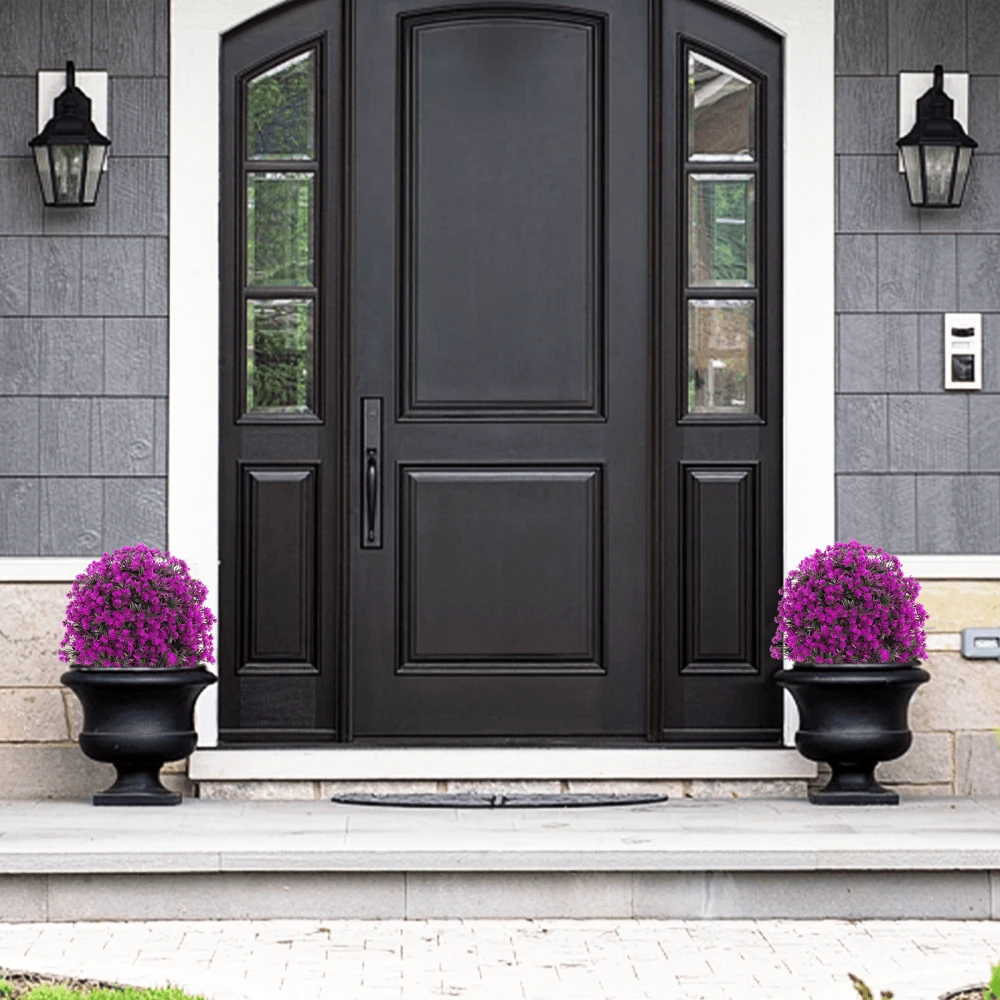 Realistic Artificial Olive Topiary Ball UV Resistant Faux Shrub For