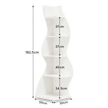 Tribesigns Estantería esquinera, Moderna estantería esquinera de Pared de 5 Niveles, Elegante estantería esquinera pequeña