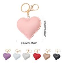 1 件全新 PU 心形钥匙扣，时尚女士皮革配饰、包包或汽车装饰 - 彩色 - 查看 8