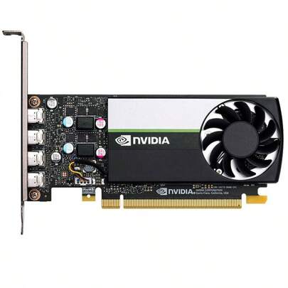 Nvidia Graphics Card T1000 Professional Graphics Card, Suitable For Rendering, Modeling, Editing & Drawing, Single Slot Design, Turing Architecture, 4GB Video Memory, Industrial Packaging