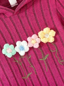 Váy trùm đầu in hoa giản dị cho bé gái - Màu tím - Xem 3