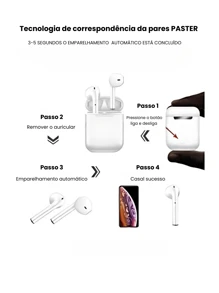 Fones De Ouvido bluetooth Colorido i12 Tws Sem Fio Com Controle De Toque