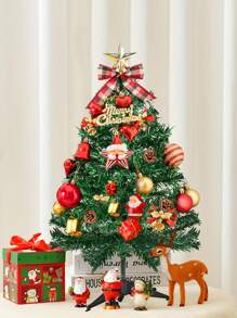 1 Cái/gói 45cm/17.72" Cây thông Noel nhân tạo, Cành cây thông Noel giả bằng nhựa PVC, Cây thông Noel xanh mô phỏng để trang trí Giáng sinh DIY, Phòng khách, Vườn, Trang trí tiệc, Trang trí văn phòng, Trang trí nhà cửa, Trang trí tiệc năm mới, Trang trí tiệc mùa đông - màu xanh lá - Xem 4