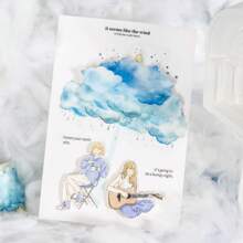 1 Roll 78.74inch(200cm) Various Cloud Themes Stickers On Roll Cutting Decor Hand Account Aesthetic Scrapbooking Personalized DIY Journaling Calendar Collage Diary Material Back To School - 1 Volume - View 11