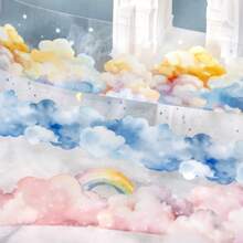 1 Roll 78.74inch(200cm) Various Cloud Themes Stickers On Roll Cutting Decor Hand Account Aesthetic Scrapbooking Personalized DIY Journaling Calendar Collage Diary Material Back To School - 1 Volume - View 9