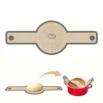 1/2pcs, Dutch Oven Silicone Bread Sling, Non Stick, Easy To Clean, Reusable Silicone Bread Baking Pads With Long Handles, Easy To Transfer Sourdough Bread