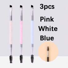 1/2/3/4件双头眉刷 螺旋角化妆刷 多色组合眉刷 易于携带的美容工具 轻松勾勒出精致的眉形 多用途 多色眉刷 优雅的大理石纹理设计 适用于化妆品用途 精致便携 旅行装备和家居用品 - 彩色 - 查看 12