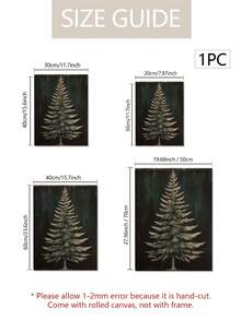 1 bức tranh vải canvas cây thông tối màu mộc mạc - Hoàn hảo cho Giáng sinh và trang trí nhà hàng ngày | Lý tưởng cho phòng khách, phòng ngủ hoặc văn phòng, không có khung - Nhiều màu - Xem 3