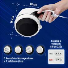 Lymphatic Drainage Massage Device For Slimming - 110v - 黑與白 - 查看 2