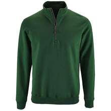 SOLS Mens Stan Contrast Zip Neck Sweatshirt (Bottle Green) - Green - View 1