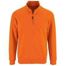 SOLS Mens Stan Contrast Zip Neck Sweatshirt (Orange) - Orange - View 1