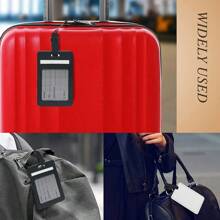 1 Pc Customized Name Customized Name Luggage Tag PU Airplane Pass Identifier Label Suitcase Baggage Leather With Adjustable Strap Name Card Address Holder Portable Boarding Label Identifier Handbag DIY Personalized Travel Accessories