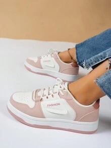 Giày trượt ván thời trang cho nữ, giày thể thao thường ngày đa năng hợp thời trang, giày chạy bộ đế mềm mới - Hồng - Xem 3