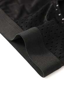 4pcs Men's Breathable Mesh Triangle Briefs, Solid Color Comfortable Underwear