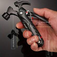Multi Functional Hammer Pliers Combination Integrated Sheep Horn Hammer, Car Emergency Portable Camping Tool, Household Tool Gift/1pc, Tools For Men - HW-Q4 - 查看 8