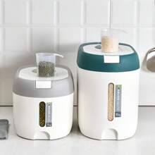 Tanque de almacenamiento de arroz multifuncional de gran capacidad - a prueba de aire, humedad y insectos - ideal para hoteles, restaurantes y cocinas comerciales, decoración del hogar, regalos navideños, regalos para el hogar, decoración de habitaciones