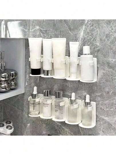 1pc Wall-Mounted Hair Dryer Holder, Bathroom Hair Dryer Storage Rack, No Drilling Required
