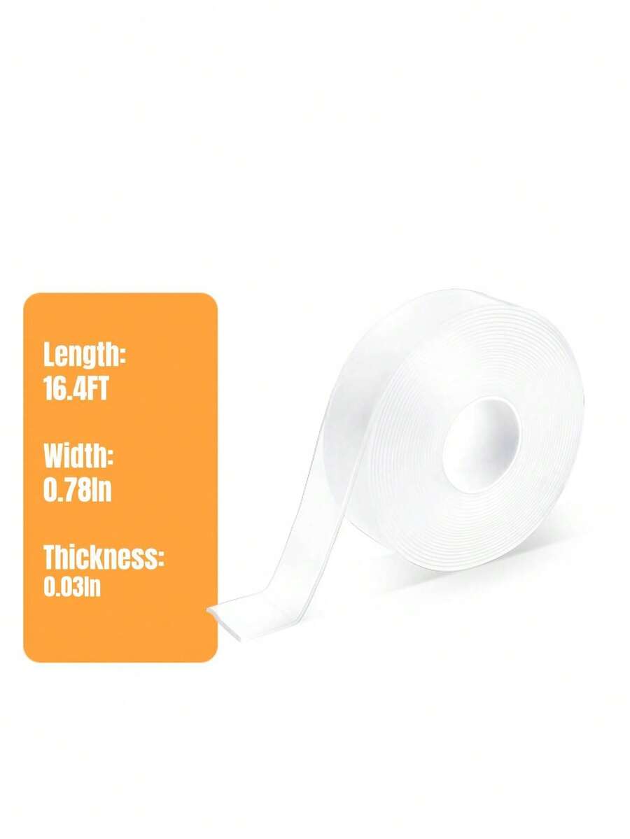 16.5ft Heavy Duty Removable Double Sided Adhesive Tape Clear