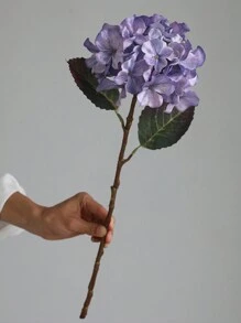 1pc Vintage Autumnal Color Hydrangea Faux Flower, Hydrangea Aisle Decor Artificial Flower For Wedding Ceremony, Valentine's Day, Gift