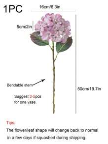 1pc Vintage Autumnal Color Hydrangea Faux Flower, Hydrangea Aisle Decor Artificial Flower For Wedding Ceremony, Valentine's Day, Gift