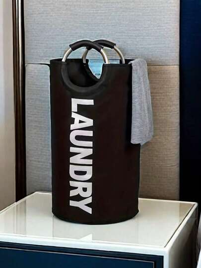 (1pc) Waterproof Laundry Basket With Soft Padded Handles, Collapsible Vertical Laundry Hamper, Suitable For Bathroom, Laundry Room, Balcony, Dorm, Patio Cushion Storage Bag, Large Capacity Laundry Basket, Dress Pants Shoes Jeans Boots Skirtlaundry Hamper,Washing Basketbathroom Organizer,Basket,Storage Basket,Foldable Laundry Basket