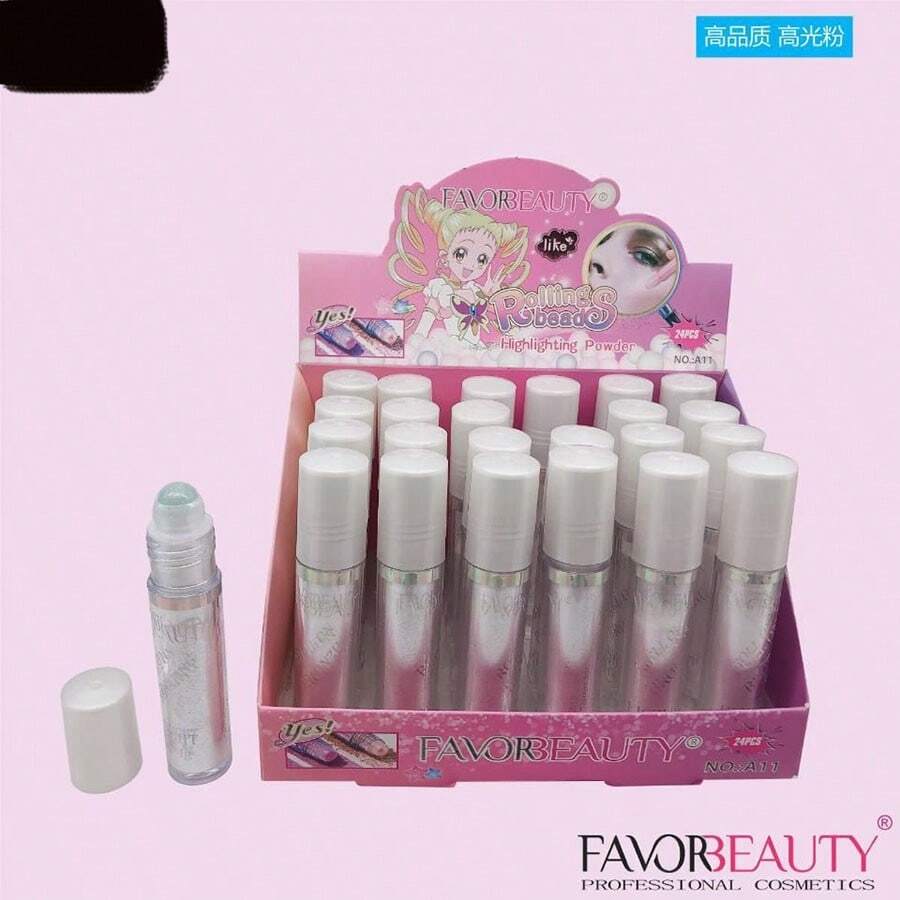 12Pcs Fair Dust Glitter Highlighter Facial Body - Blanco - Ver 1