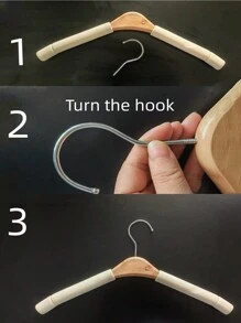 5pcs Sponge Rubber Padded Wooden Hangers, Slip Resistant & No Marks Clothes Hanger For Wardrobes Dress Pants Shoes Jeans Boots Skirt,Spring,Minimalist,Summer Tops - Multicolor - View 6