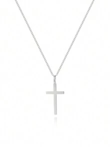 1 chiếc vòng cổ mặt hình trái tim đơn giản và trơn bằng bạc Sterling S925, đính đá Zirconia lấp lánh, quà tặng trang sức Phục sinh cho cả nam và nữ - Bạc - Xem 5