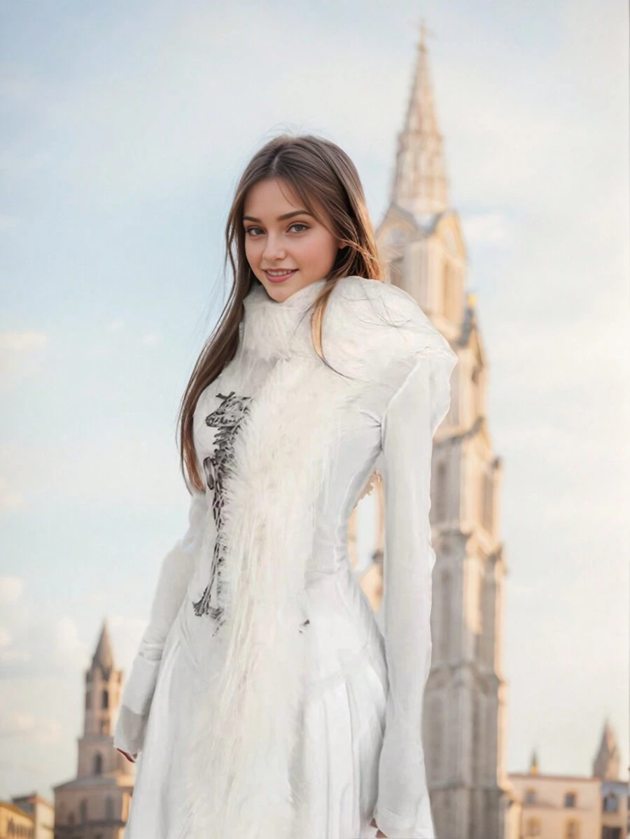 1pc Unisex Fluffy Infinity Scarf, Long Warm Scarf For Autumn Winter - Long Fleece Scarf - View 1