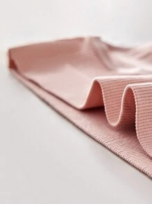 8 conjuntos de lencería simple, sujetador y pantis sin costuras acanalados lisos, lencería y ropa interior para mujer