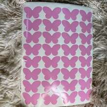 440 Butterfly Sticker 4.5x3cm Decorative Wall Sticker Bedroom, Living Room, Kitchen Room Decoration - 玫紅色 - 查看 3