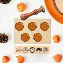 1 pièce Tampon de cire personnalisé, Tampon Thanksgiving personnalisé, Tampon de cire en laiton personnalisable pour Thanksgiving, Kit de tampon de cire personnalisé, Tampon de cire personnalisé pour lettres personnelles