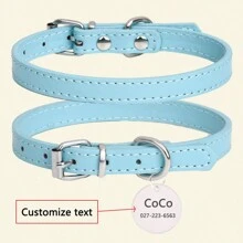 1 Pieza Placa de identificación redonda personalizada para mascotas - Nombre personalizado y número de teléfono Etiqueta única de identificación antiperder para collar de perros y gatos