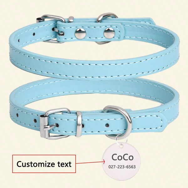 1 Pc Personalizado Pet Round ID Tag- Nome personalizado e número de telefone Único Cão Gato Pata ID Anti-Lost Collar Tag