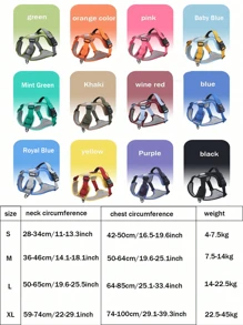 1 件新款宠物胸背带和牵引绳，多功能防爆、可伸缩、反光遛狗