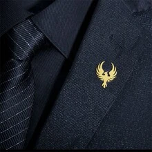 1枚不锈钢复古凤凰造型男士胸针，新郎西装胸针，生日礼物别针，可作衣服、包包挂饰，适合学校、Kpop、背包、教师用品、可爱办公配饰、衬衫、夹克、珠宝、圣诞节、万圣节、秋冬季配饰，适合青少年、青年、男士，休闲、户外、运动、度假、毕业礼物、生日、日常佩戴，趣味教师礼物、万圣节配饰、教师节男士礼物、包包别针 - 彩色 - 查看 2