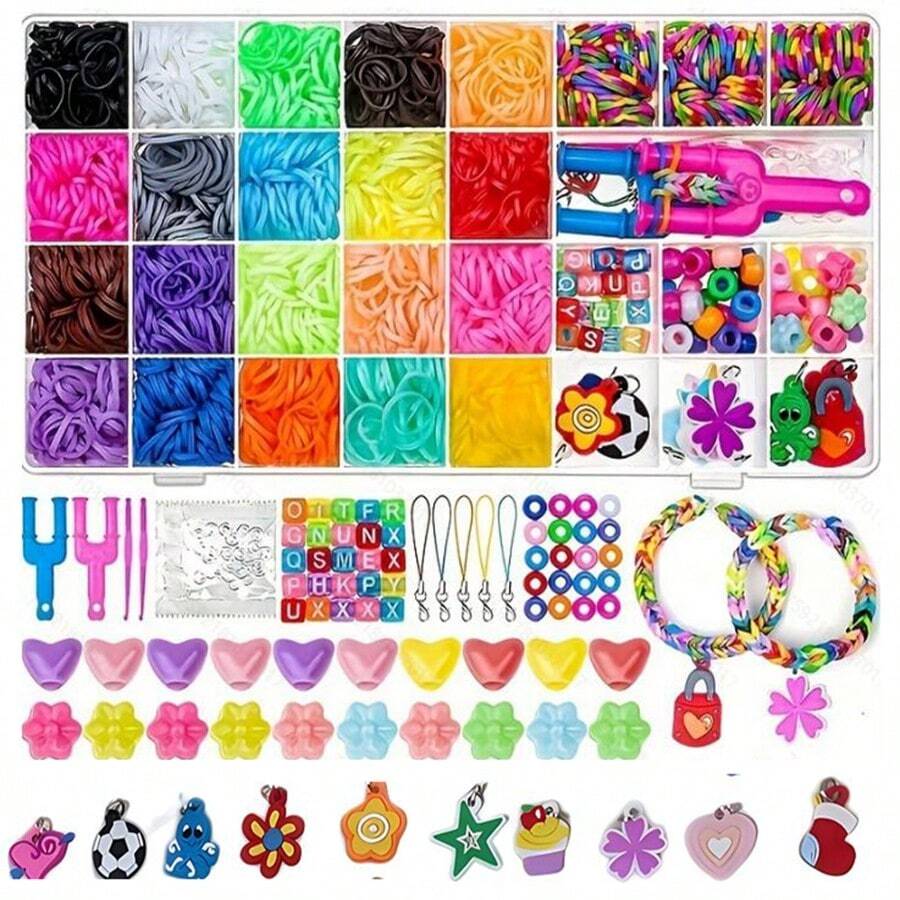 Bandas de goma en al azar colores vibrante colores & flexible diseños hacer A de DIY pequeño Objetos , como Brazaletes , collares , cachorros , pequeño Bolsas , fruta Mujer usar a crear A de colores mundo con paquete Accesorios con asombroso Accesorios , hacer de único usable caucho amistad Brazaletes Accesorios de pelo collares anillos , ETC puede ser hecho , como poso como otro Adornos