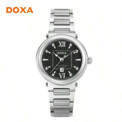 DOXA W pełni automatyczny zegarek mechaniczny, zegarek casualowy retro, szwajcarski oryginalny importowany damski zegarek D125SBD