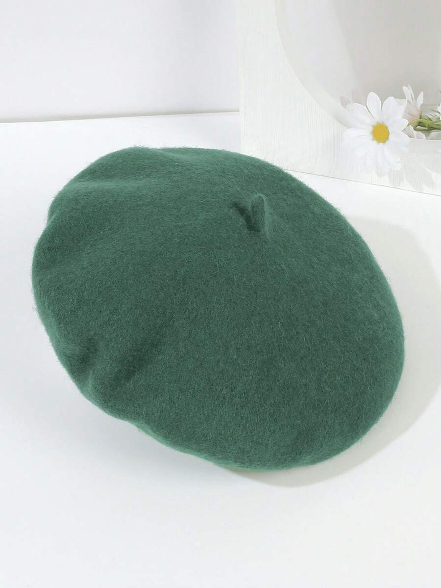 1Pc Women Wool Beret Hat, Christmas Hat Classic French Style Artist Hat