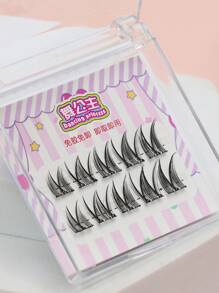 C Curl 10 Cụm 6-13mm 2 Hàng Mi Không Keo Dán - C - Xem 3