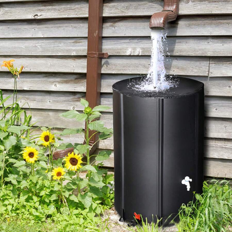 Rain Barrels To Collect Rainwater From Gutter - Rain Collection Barrel ...