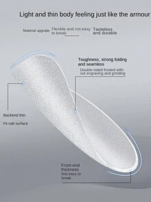 300 个/盒短杏仁指甲片，15 种尺寸哑光半覆盖丙烯酸凝胶假指甲片假指甲用品指甲延长片适用于假指甲 - 無色 - 查看 9