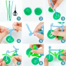 200pcs DIY Pipe Cleaners Bulk With 1 Step-By-Step Video, Thicker Chenille Stems, Pipe Cleaners For Crafts, Pipe Cleaner Crafts Art And Craft Decoration Chenille Stems Supplies, Christmas Gift