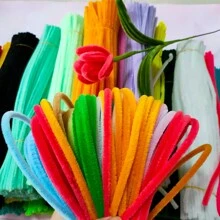 200pcs DIY Pipe Cleaners Bulk With 1 Step-By-Step Video, Thicker Chenille Stems, Pipe Cleaners For Crafts, Pipe Cleaner Crafts Art And Craft Decoration Chenille Stems Supplies, Christmas Gift