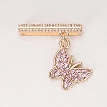 1个时尚幸运蝴蝶表带挂饰，适用于苹果手表表带配件，三星Galaxy手表表带系列挂饰装饰戒指 - 1pc蝴蝶 - 查看 9