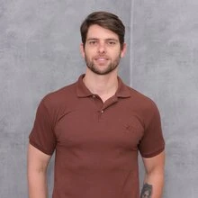 Men's Traditional Basic Horse Polo Shirt - 鏽棕色 - 查看 1