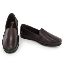 Men's Leather Moccasin Loafer Slipper Shoe - 咖啡棕 - 查看 2